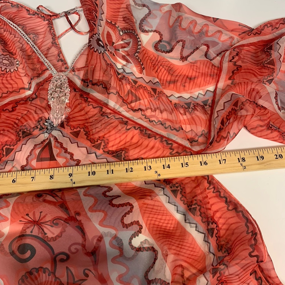 Arden B Luxe Top Medium Silk Fairy‎ Whimsy Boho Artsy Tunic Sheer Y2K Ethereal M - Picture 9 of 11